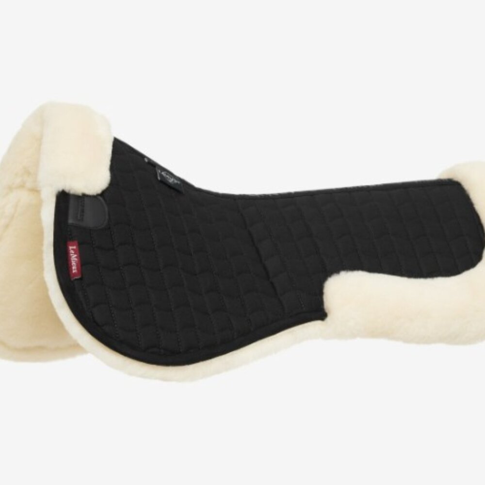 LeMieux Pro Lambskin Merino Half Pad Saddle in Black/Natural - Size Medium